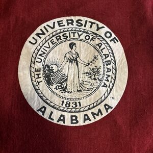 VINTAGE ALABAMA CRIMSON TIDE FELT BLANKET  56X 49"  #SP
